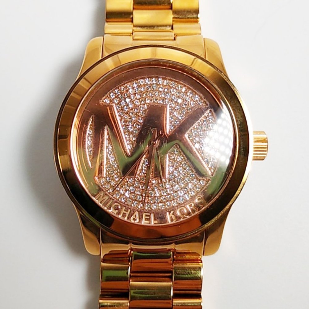 Michael Kors Rose Gold & Crystal Watch